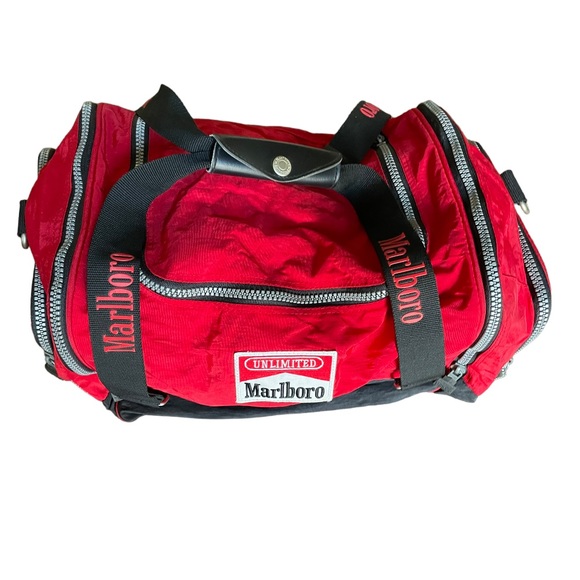 Marlboro Bags Vintage Marlboro Unlimited Red Duffle Bag Poshmark